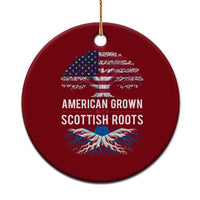 American Grown With Scottish Roots Ceramic Ornament Family Heritage USA Scotland Pride Gift