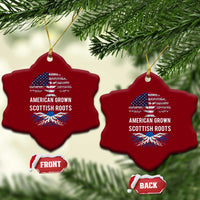 American Grown With Scottish Roots Ceramic Ornament Family Heritage USA Scotland Pride Gift