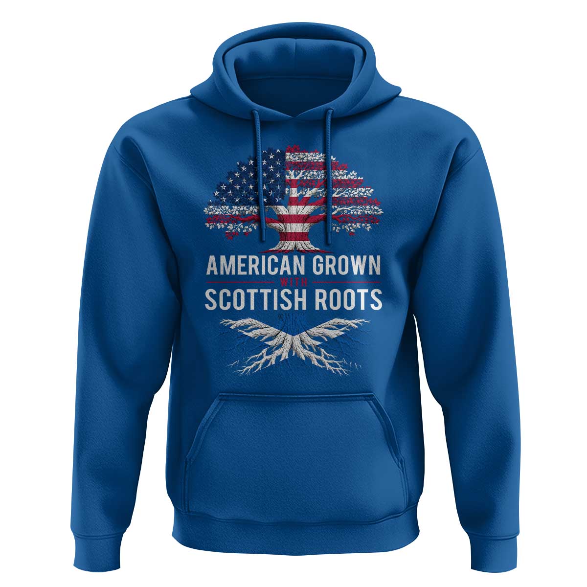 American Grown With Scottish Roots Hoodie Family Heritage USA Scotland Pride Gift