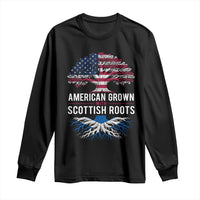 American Grown With Scottish Roots Long Sleeve Shirt Family Heritage USA Scotland Pride Gift