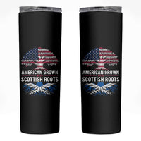 American Grown With Scottish Roots Skinny Tumbler Family Heritage USA Scotland Pride Gift