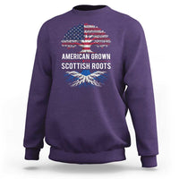 American Grown With Scottish Roots Sweatshirt Family Heritage USA Scotland Pride Gift