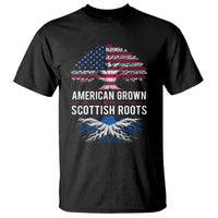 American Grown With Scottish Roots T Shirt Family Heritage USA Scotland Pride Gift