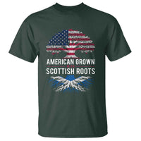 American Grown With Scottish Roots T Shirt Family Heritage USA Scotland Pride Gift