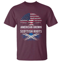 American Grown With Scottish Roots T Shirt Family Heritage USA Scotland Pride Gift