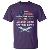 American Grown With Scottish Roots T Shirt Family Heritage USA Scotland Pride Gift