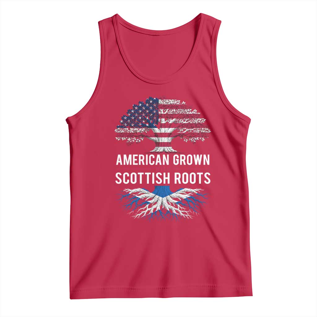 American Grown With Scottish Roots Tank Top Family Heritage USA Scotland Pride Gift