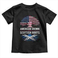 American Grown With Scottish Roots Toddler T Shirt Family Heritage USA Scotland Pride Gift