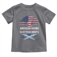 American Grown With Scottish Roots Toddler T Shirt Family Heritage USA Scotland Pride Gift