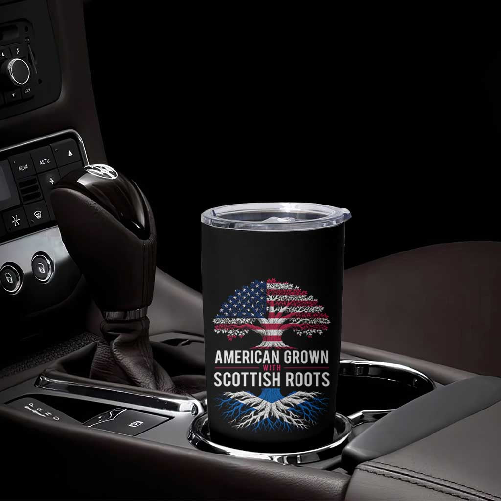 American Grown With Scottish Roots Tumbler Cup Family Heritage USA Scotland Pride Gift