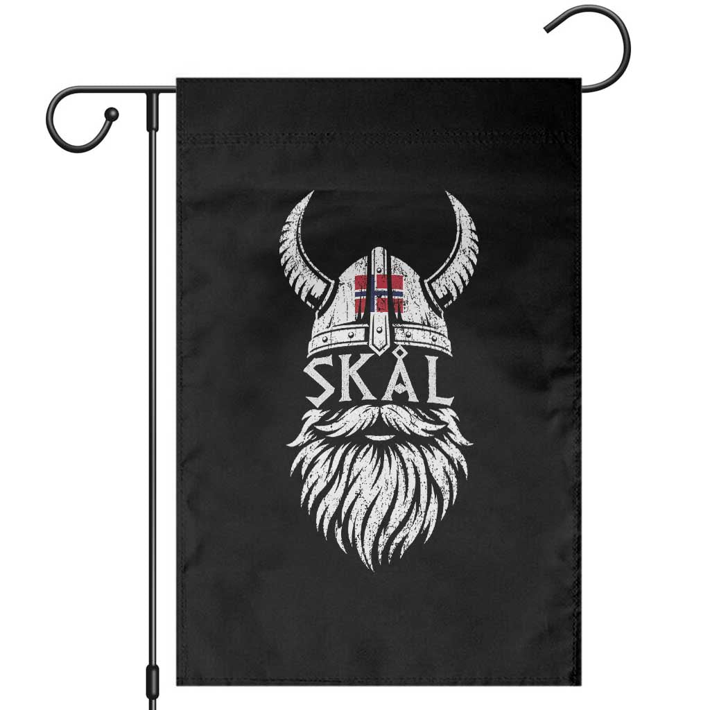 Skål Viking Norway Flag Garden Flag Norwegian Cheer Vintage Norse Pride Graphic