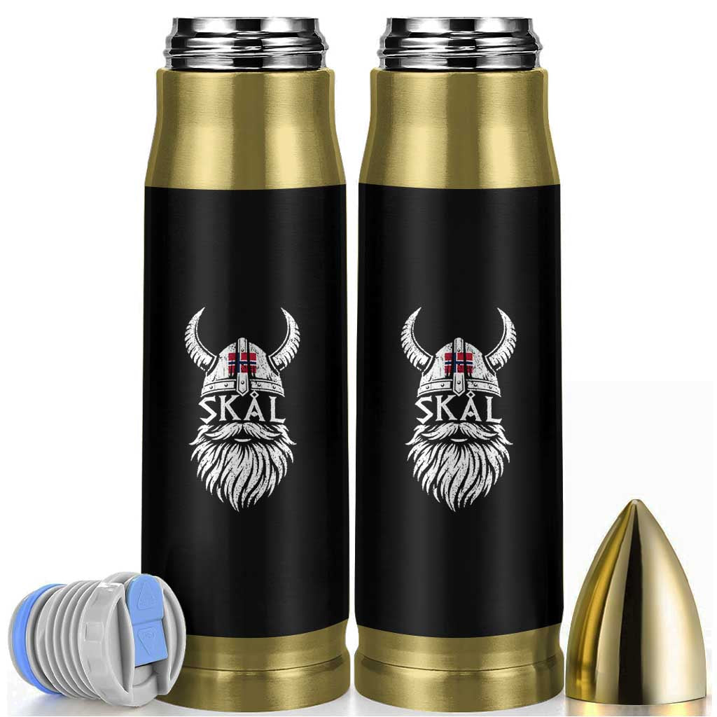 Skål Viking Norway Flag Bullet Tumbler Norwegian Cheer Vintage Norse Pride Graphic