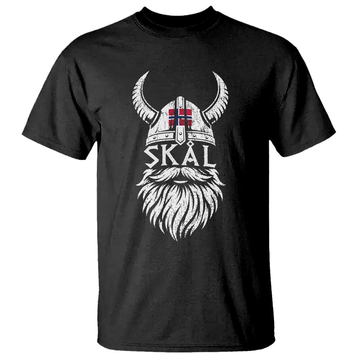 Skål Viking Norway Flag T Shirt Norwegian Cheer Vintage Norse Pride Graphic