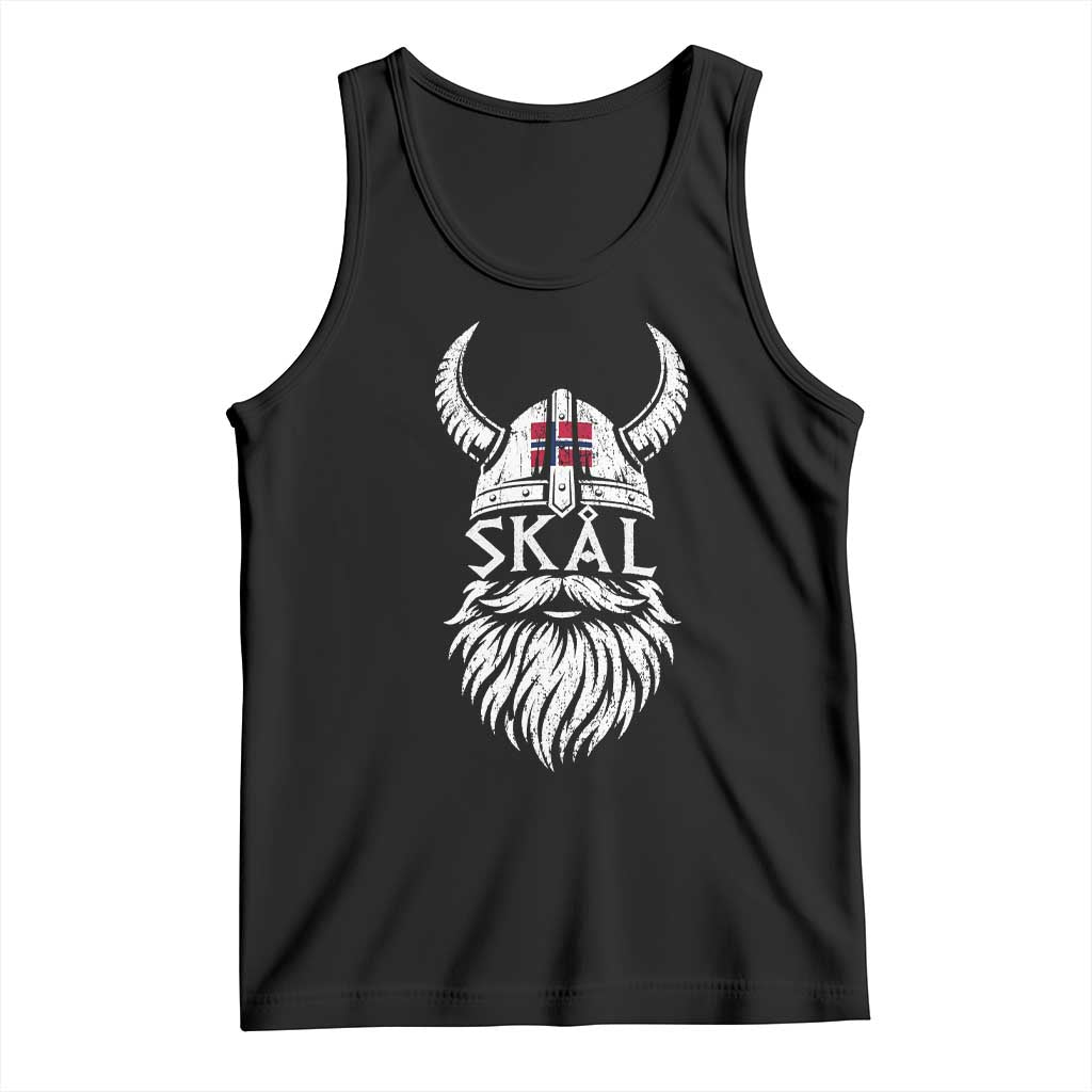 Skål Viking Norway Flag Tank Top Norwegian Cheer Vintage Norse Pride Graphic