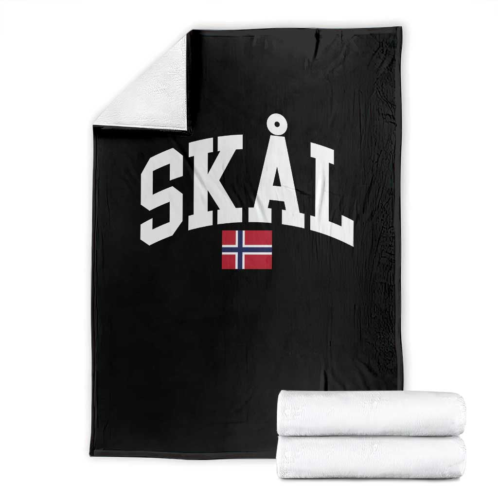 Skal Norwegian Sayings Throw Blanket Cheers in Norwegian Norway Viking Heritage Scandinavian Graphic
