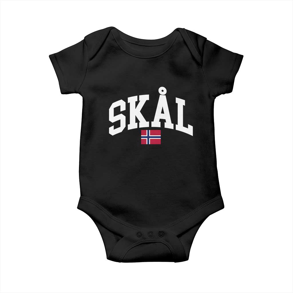 Skal Norwegian Sayings Baby Onesie Cheers in Norwegian Norway Viking Heritage Scandinavian Graphic