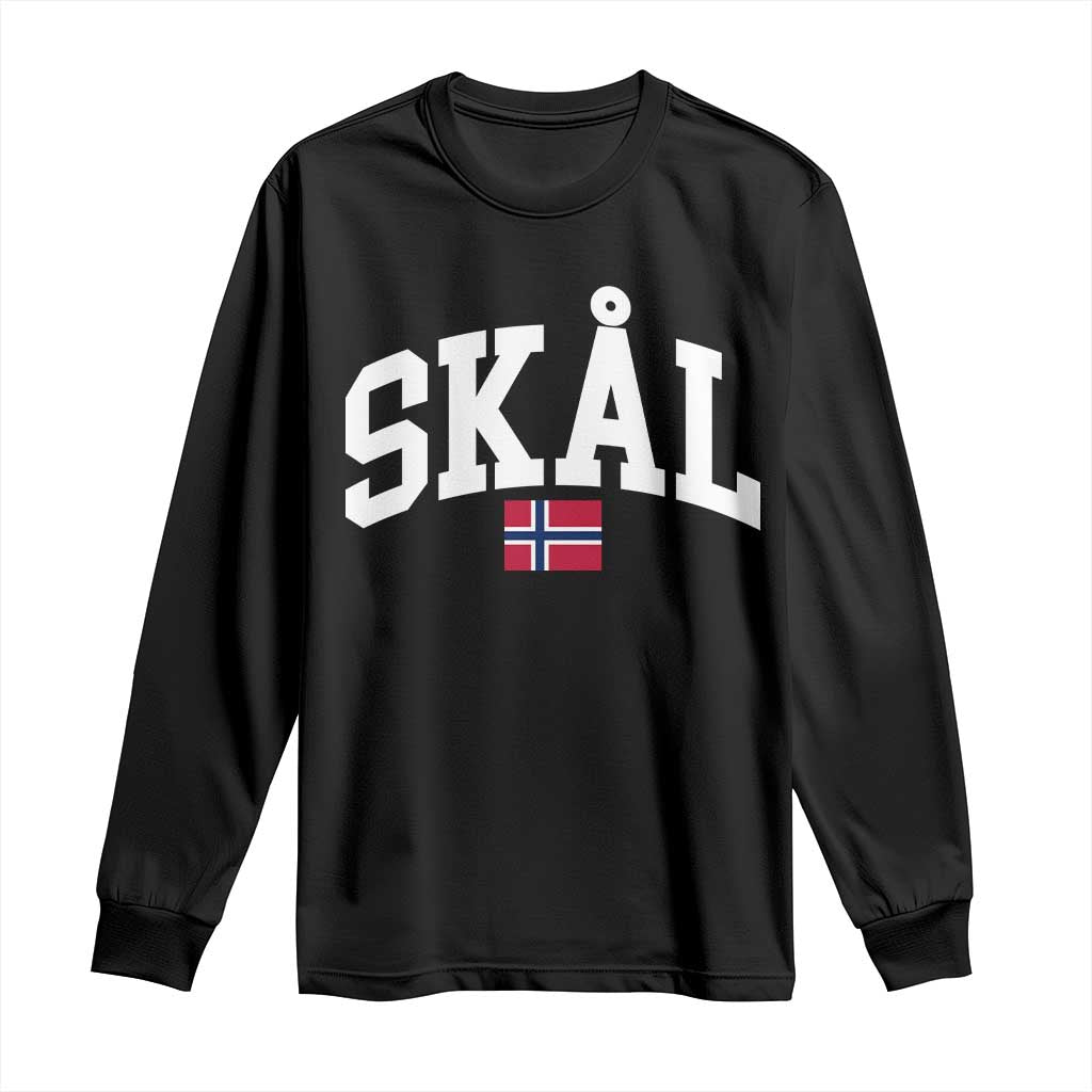 Skal Norwegian Sayings Long Sleeve Shirt Cheers in Norwegian Norway Viking Heritage Scandinavian Graphic