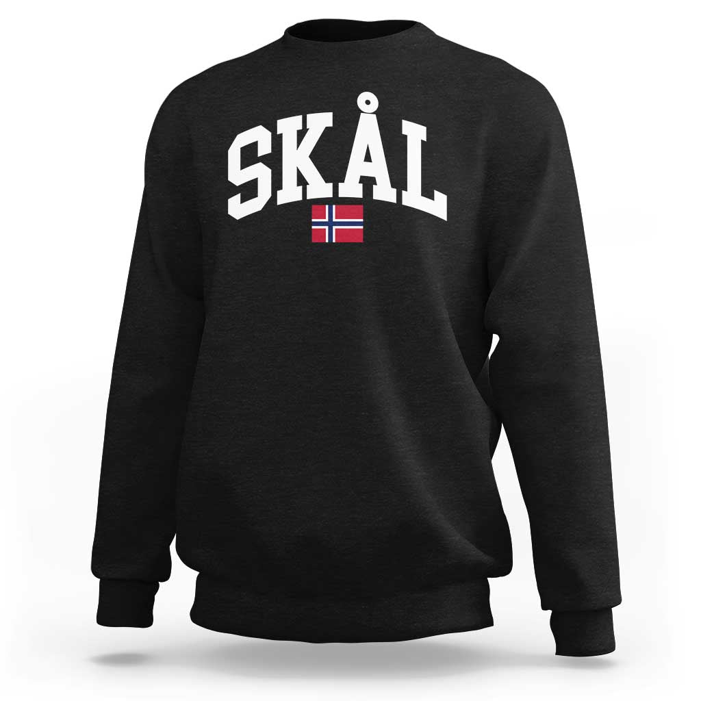 Skal Norwegian Sayings Sweatshirt Cheers in Norwegian Norway Viking Heritage Scandinavian Graphic