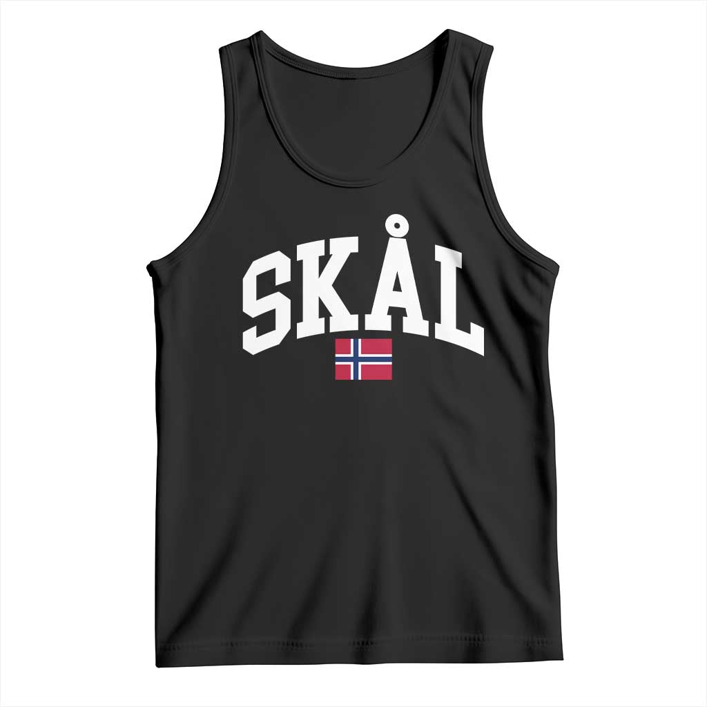 Skal Norwegian Sayings Tank Top Cheers in Norwegian Norway Viking Heritage Scandinavian Graphic