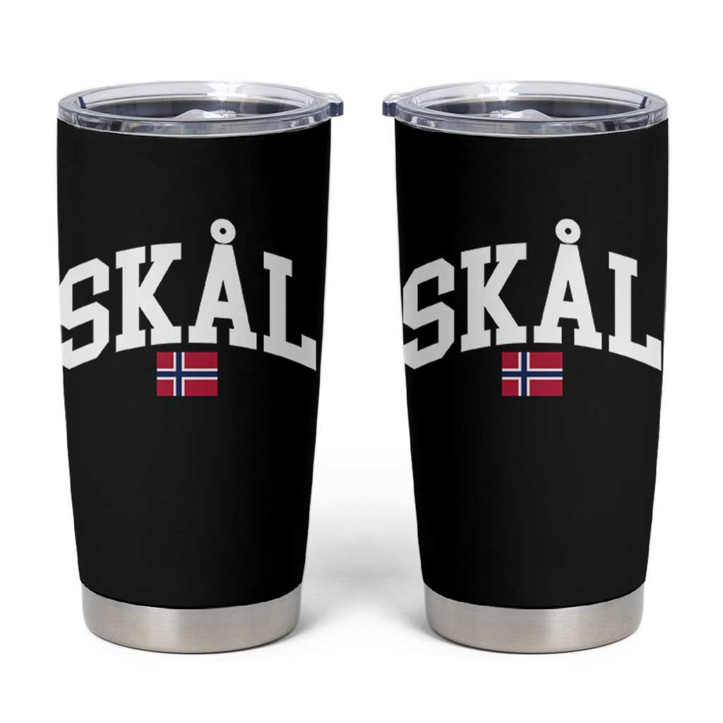 Skal Norwegian Sayings Tumbler Cup Cheers in Norwegian Norway Viking Heritage Scandinavian Graphic