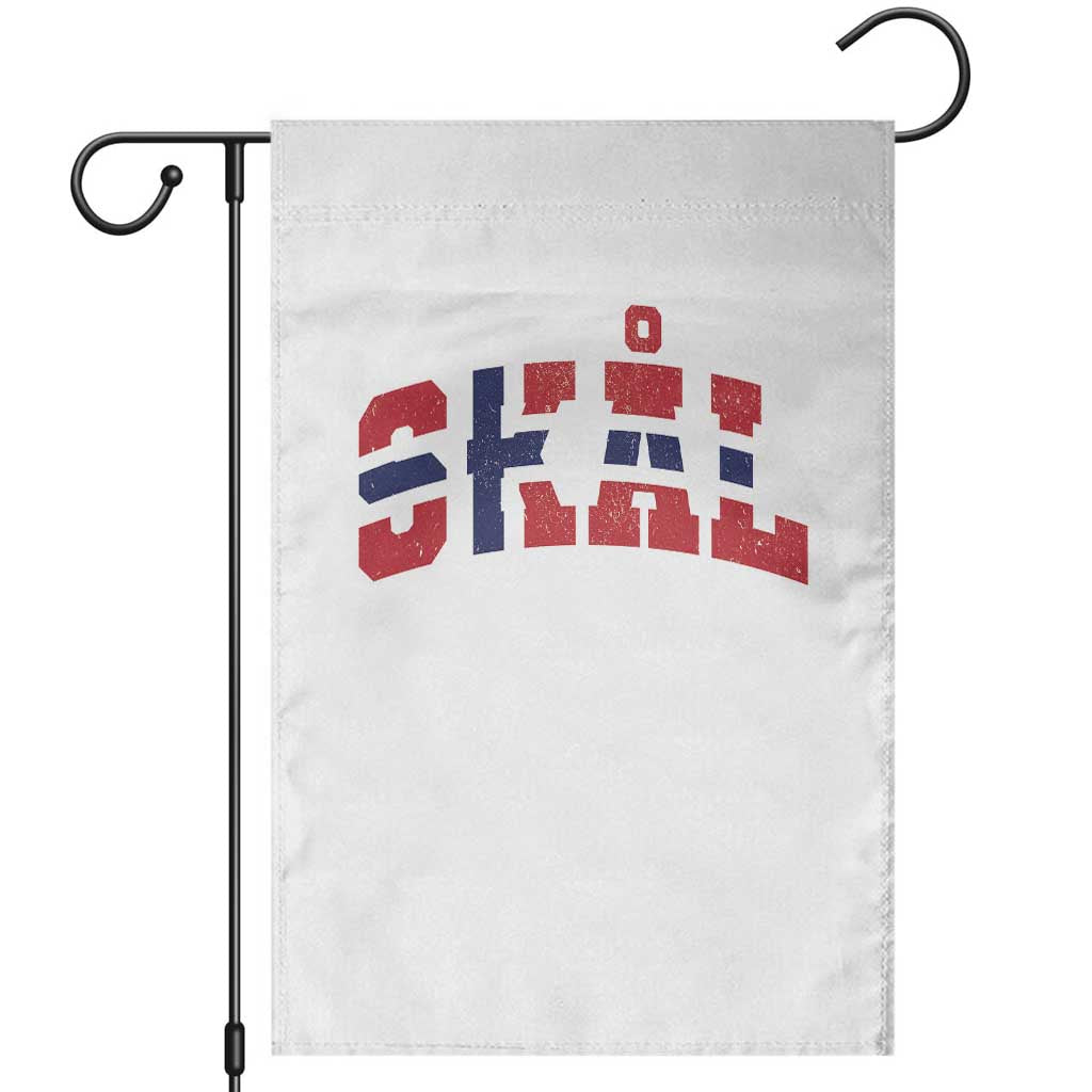 Skal Norway Flag Garden Flag Vintage Cheers Norwegian Sayings Viking Heritage Scandinavian Graphic