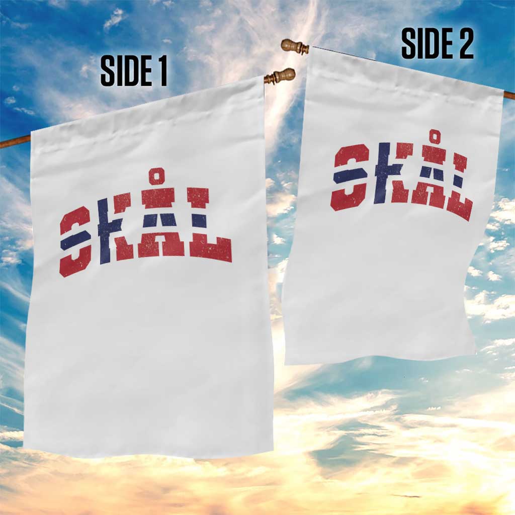 Skal Norway Flag Garden Flag Vintage Cheers Norwegian Sayings Viking Heritage Scandinavian Graphic