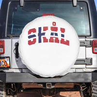 Skal Norway Flag Spare Tire Cover Vintage Cheers Norwegian Sayings Viking Heritage Scandinavian Graphic