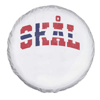 Skal Norway Flag Spare Tire Cover Vintage Cheers Norwegian Sayings Viking Heritage Scandinavian Graphic