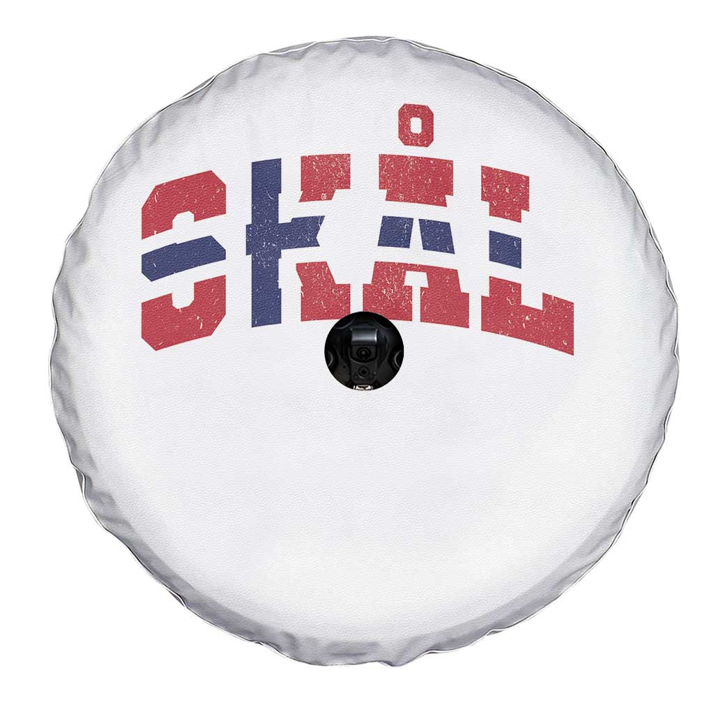 Skal Norway Flag Spare Tire Cover Vintage Cheers Norwegian Sayings Viking Heritage Scandinavian Graphic
