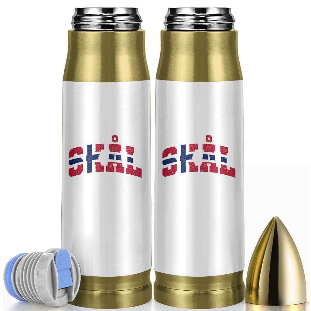Skal Norway Flag Bullet Tumbler Vintage Cheers Norwegian Sayings Viking Heritage Scandinavian Graphic