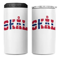 Skal Norway Flag 4 in 1 Can Cooler Tumbler Vintage Cheers Norwegian Sayings Viking Heritage Scandinavian Graphic