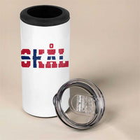 Skal Norway Flag 4 in 1 Can Cooler Tumbler Vintage Cheers Norwegian Sayings Viking Heritage Scandinavian Graphic