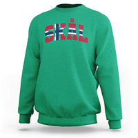 Skal Norway Flag Sweatshirt Vintage Cheers Norwegian Sayings Viking Heritage Scandinavian Graphic