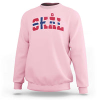 Skal Norway Flag Sweatshirt Vintage Cheers Norwegian Sayings Viking Heritage Scandinavian Graphic