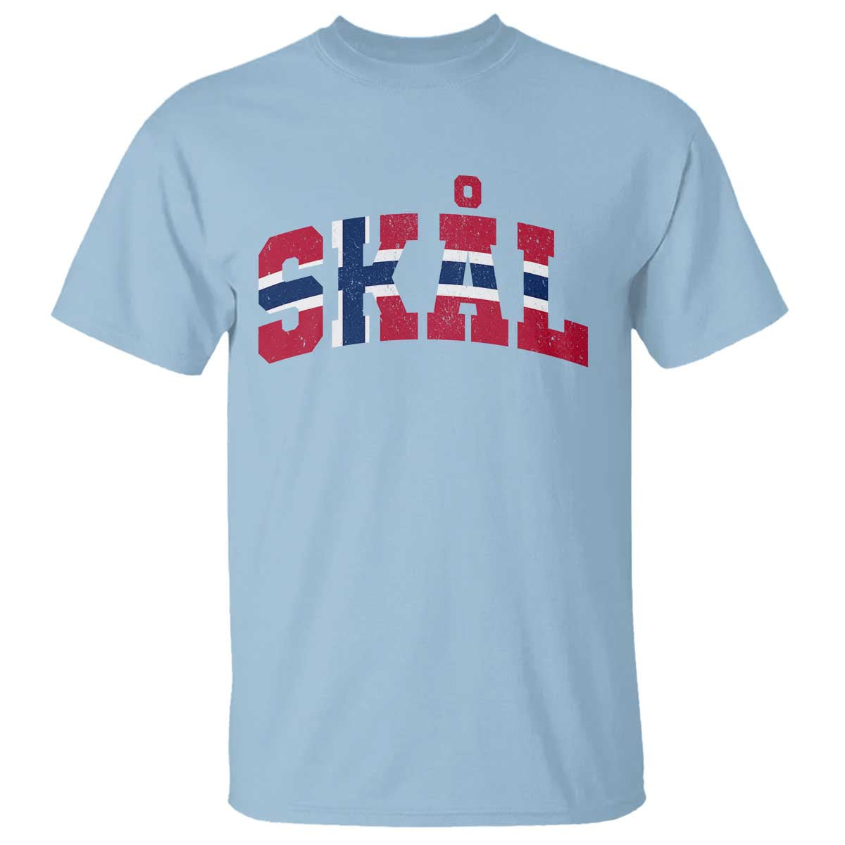 Skal Norway Flag T Shirt Vintage Cheers Norwegian Sayings Viking Heritage Scandinavian Graphic