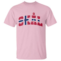 Skal Norway Flag T Shirt Vintage Cheers Norwegian Sayings Viking Heritage Scandinavian Graphic