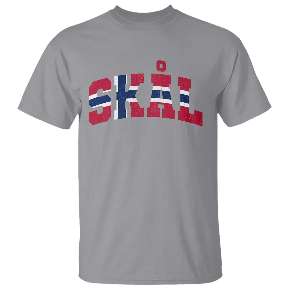 Skal Norway Flag T Shirt Vintage Cheers Norwegian Sayings Viking Heritage Scandinavian Graphic