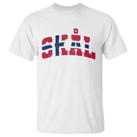 Skal Norway Flag T Shirt Vintage Cheers Norwegian Sayings Viking Heritage Scandinavian Graphic