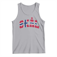 Skal Norway Flag Tank Top Vintage Cheers Norwegian Sayings Viking Heritage Scandinavian Graphic