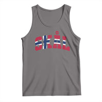 Skal Norway Flag Tank Top Vintage Cheers Norwegian Sayings Viking Heritage Scandinavian Graphic