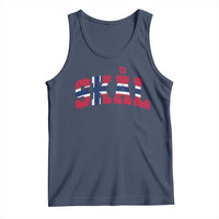 Skal Norway Flag Tank Top Vintage Cheers Norwegian Sayings Viking Heritage Scandinavian Graphic