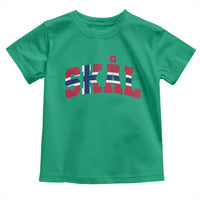 Skal Norway Flag Toddler T Shirt Vintage Cheers Norwegian Sayings Viking Heritage Scandinavian Graphic