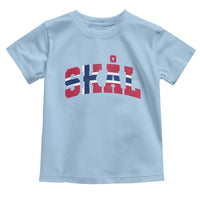 Skal Norway Flag Toddler T Shirt Vintage Cheers Norwegian Sayings Viking Heritage Scandinavian Graphic