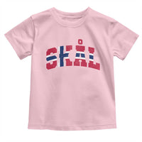 Skal Norway Flag Toddler T Shirt Vintage Cheers Norwegian Sayings Viking Heritage Scandinavian Graphic
