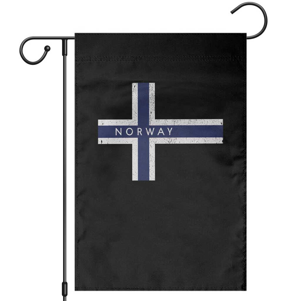 Norway Flag Cross Garden Flag Vintage Distressed Norwegian Heritage Patriotic Scandinavian Graphic