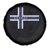 Norway Flag Cross Spare Tire Cover Vintage Distressed Norwegian Heritage Patriotic Scandinavian Graphic