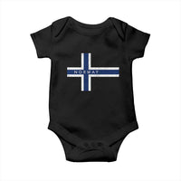 Norway Flag Cross Baby Onesie Vintage Distressed Norwegian Heritage Patriotic Scandinavian Graphic