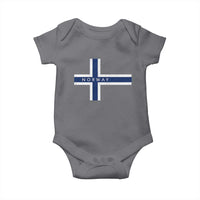 Norway Flag Cross Baby Onesie Vintage Distressed Norwegian Heritage Patriotic Scandinavian Graphic