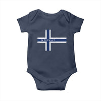 Norway Flag Cross Baby Onesie Vintage Distressed Norwegian Heritage Patriotic Scandinavian Graphic