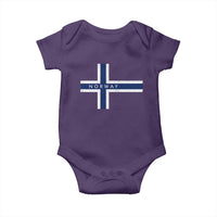 Norway Flag Cross Baby Onesie Vintage Distressed Norwegian Heritage Patriotic Scandinavian Graphic